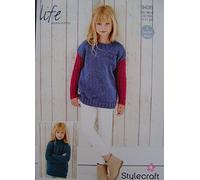 Stylecraft Knitting Pattern 9438 - Round Neck & Cowl Neck Sweaters in dk 22-30" Chest