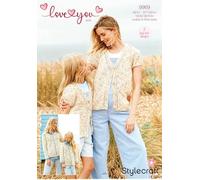 Stylecraft Love You Aran Knitting Pattern - 9969 Sweater & Cardigan, Ladies & Girls Sizes