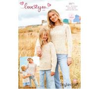 Stylecraft Love You Aran Knitting Pattern - 9971 Sweaters in Ladies & Girls Sizes