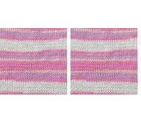 Stylecraft Merry-Go-Round Chunky Knitting Yarn Self Patterning for Knitting and Crochet (3119 Pink Lilac) (Pack of 2)