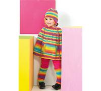Stylecraft Merry Go Round DK Cape, Leg Warmers & Helmet Knitting Pattern 8741