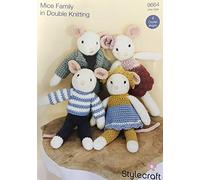 Stylecraft Mice Family in Double Knitting Pattern 9664 - Mice in Bambino and Bellissima DK, One Size, 4 Crochet Designs