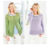 Stylecraft Naturals Bamboo and Cotton DK Knitting Pattern 9755 - Sweater and Cardigan