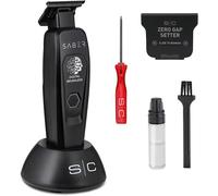 Professional Hair Trimmer for Men Stylecraft Saber by Gamma più, Trimmer for Hair and Beard with Brushless Motor, 180 Minutes Cordless Running Time, Adjustable Blade 0 Gap, Metal Body