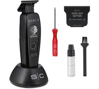 Professional Hair Trimmer for Men Stylecraft Saber by Gamma più, Trimmer for Hair and Beard with Brushless Motor, 180 Minutes Cordless Running Time, Adjustable Blade 0 Gap, Metal Body
