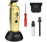 Professional Hair Trimmer for Men Stylecraft Saber by Gamma più, Trimmer for Hair and Beard with Brushless Motor, 180 Minutes Cordless Running Time, Adjustable Blade 0 Gap, Metal Body