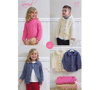Stylecraft Special Aran Duffle Jackets & Sweater Knitting Pattern 4205, Ivory