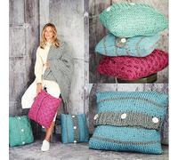 Stylecraft Special XL Chunky Tweed Blanket & Cushion Pattern 9811