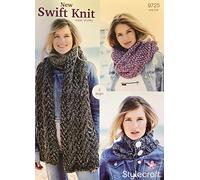 Stylecraft Swift Knit Super Chunky Pattern 9725 - Accessories, 4 Designs