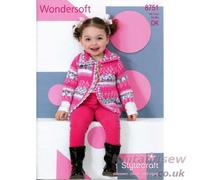 Stylecraft Wondersoft DK Jackets Knitting Pattern 8751