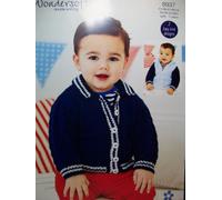 Stylecraft Wondersoft DK Knitting Pattern 8937.Jacket with Collar or Hood. Size Birth - 7 Years, 41/46-61/66cm (16/18-24/26inch)