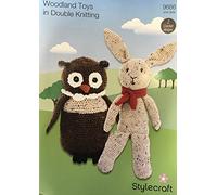 Stylecraft Woodland Toys in Double Knitting Pattern 9666 - Hare and Owl in Life DK, One Size, 2 Crochet Designs