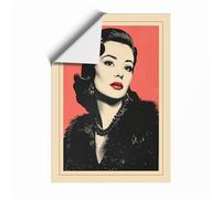 Styled Glamour Portrait Mid-Century Unframed Wall Art Print A3 (42×29.7cm), Wall Decor for Living Room, Bedroom, Office & Home, Art Gift