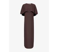 Stylein Womens Stylein Maxine Asymmetric Cape Woven Maxi Dress Coffee XS