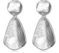 StyleJella 18k Gold Plated Drop Women's Earrings - Geometric Chunky Dangle Earring With Trendy Gold Silver Two-Tone Statement Jewelr, Zinc, No Gemstone