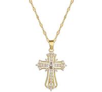 StyleJella Exquisite Stainless Steel Cross Necklaces,A Perfect Blend of Gothic Style and Christian Faith, Suitable for Men and Women, Fashionable Accessories, Hypoallergenic Material,Choices for