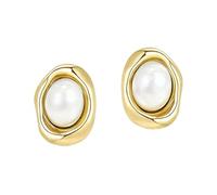 StyleJella Gold Sliver Plated Chunky Knot Geometric Drop Dangle Twisted Link Stud Earrings for Women Trendy Circle Jewelry, Stainless Steel, No Gemstone