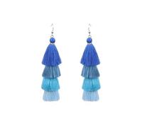 StyleJella Handmade Lightweight Layered Boho Tassel Dangle Drop Earrings for Women Men,Long Statement Fringe Dangling Costume Fashion Jewelry Gift, Polyester, No Gemstone