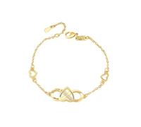 StyleJella Infinity Heart Ankle Bracelet for Women-Cubic Zirconia Rose Gold，Silver，Gold Summer Beach Stylish Foot Chain Summer Vacation Jewelry Gift for Mom Women, 5 UK, Brass, no gemstone