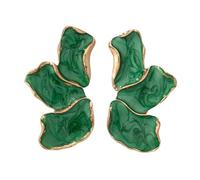 StyleJella Irregular Statement Earrings for Women - Unique Alloy Petal Design with Enamel, Large Stud Trendy Jewelry, Trendy Statement Enamel Floral Earring, Perfect for Prom Fashion Jewelry Gift