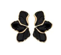 StyleJella Irregular Statement Earrings for Women - Unique Alloy Petal Design with Enamel, Large Stud Trendy Jewelry, Trendy Statement Enamel Floral Earring, Perfect for Prom Fashion Jewelry Gift