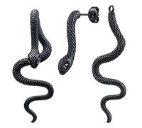 StyleJella Retro Snake Earrings for Women-Vintage Goth Punk Snake Earrings,Gold Silver Snake Earrings Statement Long Snake Jewelry, Stainless Steel, No Gemstone