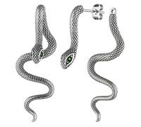 StyleJella Retro Snake Earrings for Women-Vintage Goth Punk Snake Earrings，Gold Silver Snake Earrings Statement Long Snake Jewelry, Stainless Steel, No Gemstone