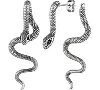 StyleJella Retro Snake Earrings for Women-Vintage Goth Punk Snake Earrings，Gold Silver Snake Earrings Statement Long Snake Jewelry, Stainless Steel, No Gemstone