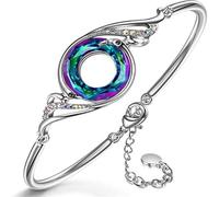 StyleJella "Rise From the Ashes Phoenix Bracelet Made with Crystals from Austria, Adjustable Bangle for Women 7"+2", Birthday Gift for Her, Symbol of Luck and Renewal, 5 UK, Brass, no gemstone