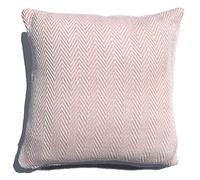 StyleMyBedroom 100% Cotton Herringbone Design Sofa Bed Settee Throw Blanket or Cushions (Blush, Cushion Cover)
