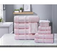 StylemyBedroom 100% Cotton Towels Super Soft Absorbent 500 GSM with Viscose Gr order (Pink,Face Cloth)