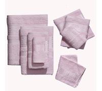 StyleMyBedroom 4 Piece Egyptian Range Cotton Towel Set with Greek Viscose Border - Soft Absorbent 500 GSM - Face, Hand, Bath, Bath Sheet