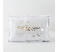 StylemyBedroom Premium Egyptian Cotton Pillow Pair White, L45cm X W75cm, Hotel Quality Pillows for Back, Stomach, Dust Resistant Filled, Ultimate Luxury Sleep, Premium Hypoallergenic 2 Pack