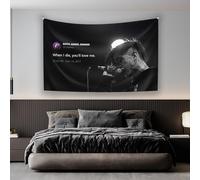StyleNest Interior Lil Peep Rapper Tweet Tapestry 60x40 Inches UV Resistant Flag Banner When I Die You'll Love Me Wall Hanging Decor for Bedroom College Dorm Frat Beach Living Room