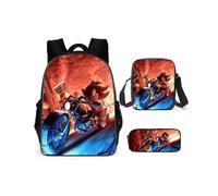 (StyleO) Anime Cartoon Sonic Print Children School Bag Set For School Elementary Kids