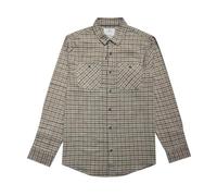 STYLER | STREET Men’s 1/2/3 Pack Button-Down Checked Shirts Two Pocket 100% Cotton Long Sleeve Regular Fit Flannel for Adult, Sizes S to 2XL (UK, Alpha, M, Regular, Regular, Beige/Green)