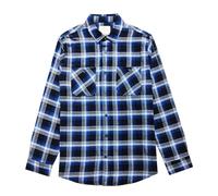 STYLER | STREET Men’s 1/2/3 Pack Button-Down Checked Shirts Two Pocket 100% Cotton Long Sleeve Regular Fit Flannel for Adult, Sizes S to 2XL (UK, Alpha, L, Regular, Regular, Blue/White)
