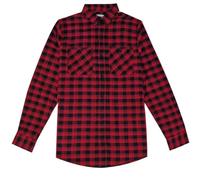 STYLER | STREET Men’s Lumberjack Checked Shirts Two Pocket 100% Cotton Long Sleeve Regular Fit Flannel for Adult, Size S to 2XL (UK, Alpha, XL, Regular, Regular, Red/Black_ss1c)