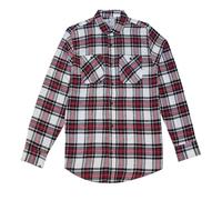STYLER | STREET Men’s Lumberjack Checked Shirts Two Pocket 100% Cotton Long Sleeve Regular Fit Flannel for Adult, Size S to 2XL (UK, Alpha, M, Regular, Regular, Red/Green_ss1f)