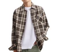 Stylerstreet Boy’s Button-Down Flannel Shirts, Boys Long Sleeve Plain Checked Shirts, Stay Comfortable and Stylish Regular fit 100% Cotton Tartan Sleek Shirt for Kids, Ages 7-12 Years, Brown