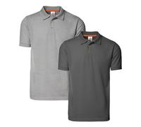 Stylerstreet Men’s Activewear Plain Polo Shirts 2 Pack, Twin Pack Lightweight 100% Pique Cotton Durable Short Sleeve Solid Polo Shirt for Men (UK, Alpha, XXL, Regular, Regular, Grey, Smoke Grey)