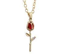 Styles Gold Tulips Necklace Featuring Enameled Floral Pendant Accessory for a Touch of Elegant Rose Tulips Design