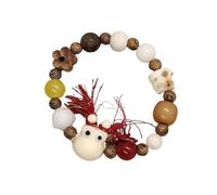 Styles Women Fashion Beads with Tassels Detail Wood Texture Suitable for Various Occasion Tassels