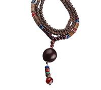 Styles Wood Beaded Necklace Elegant Wood Bead Necklace Handmade Long Chain For Sweaters Souvenir Sweater Chain