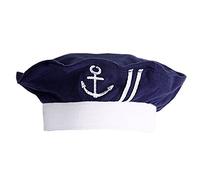 stylesilove Infant Baby Boy Nautical Sailor Embroidered Anchor Hat, 2 Colors (0-6 Months, Navy Blue)