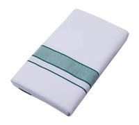 Stylesindia Cotton Dobby Design Border Dhotis Cotton Vesti Mundu Sarong Kerala Kasavu Border Dhoti, Green, Double Layer / 8 Mulam