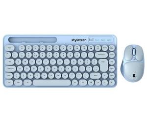Styletech MK520 Wireless Mouse and Keyboard - Pastel Blue