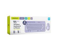 styletech MK520 Wireless Pastel Keyboard and Mouse Bundle - Lavender Purple, PC Compatible