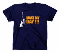 STYLETEX23 #2 Dirty Harry Make My Day T-Shirt, Navy, L