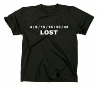 STYLETEX23 Lost Numbers T-Shirt, 4 8 15 16 23 42 Dharma Initiative, Black, M